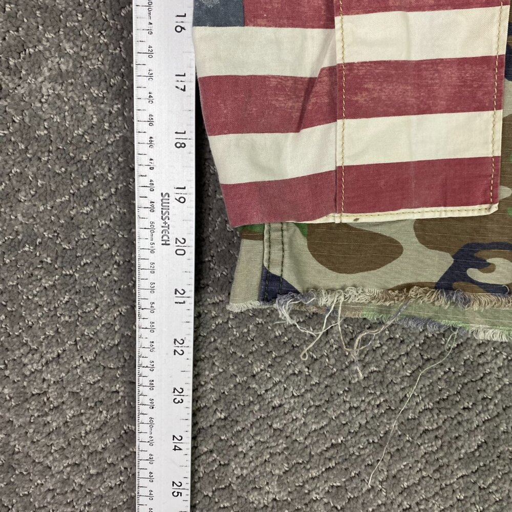 Denim & Supply Ralph Lauren Cargo Shorts Men's 36 Camo US American Flag & - Picture 10 of 11